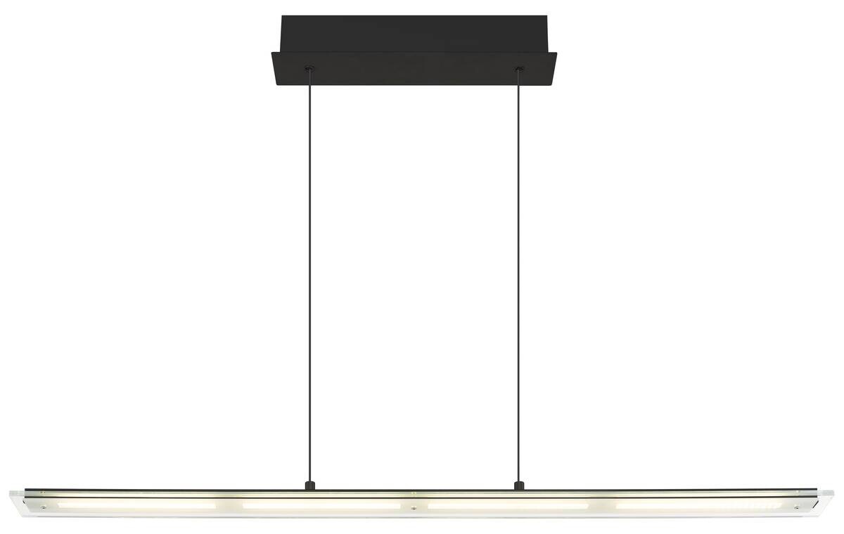 GLOBO LED-Pendelleuchte Novak schwarz Metall Glas B/L/D: ca. 9x115x150 cm
