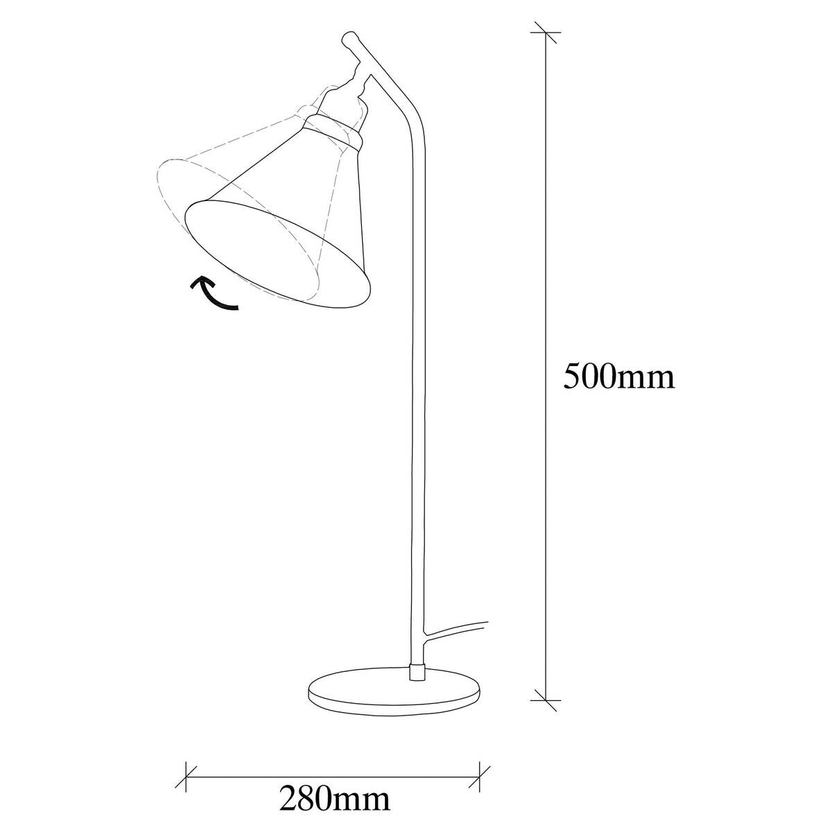 Opviq Tischleuchte Metall B/H/L: ca. 28x50x28 cm E27 1 Brennstellen