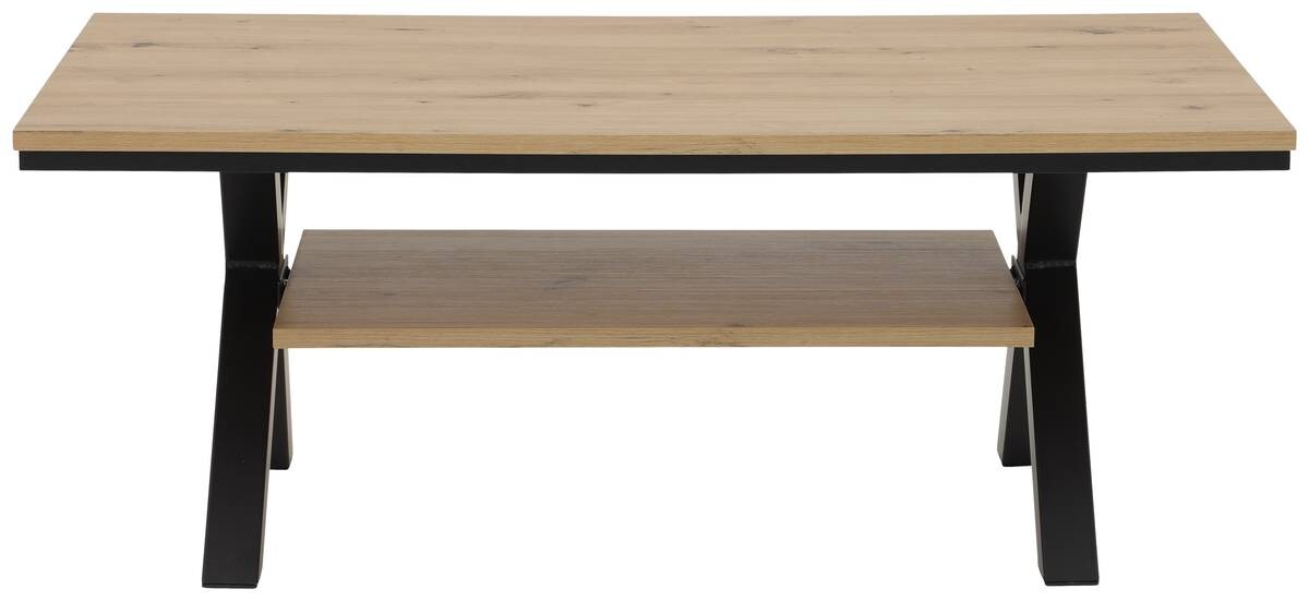 Couchtisch Eiche Artisan Nachbildung schwarz B/H/T: ca. 110x43x67 cm