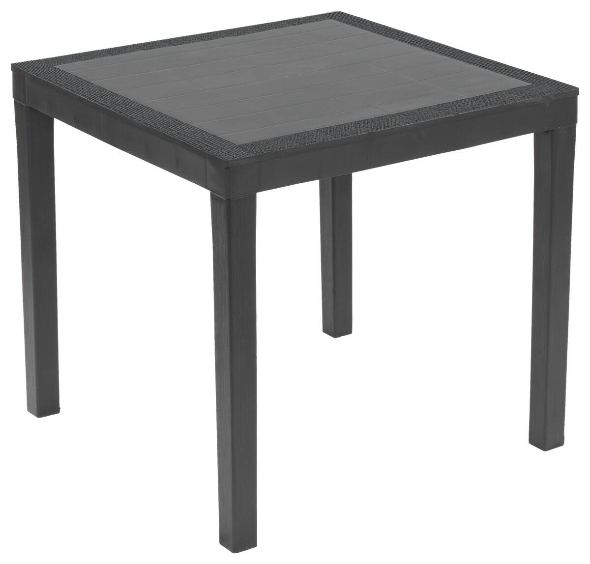 ProGarden Kunststofftisch Ago anthrazit Kunststoff B/H/L: ca. 79x72x79 cm