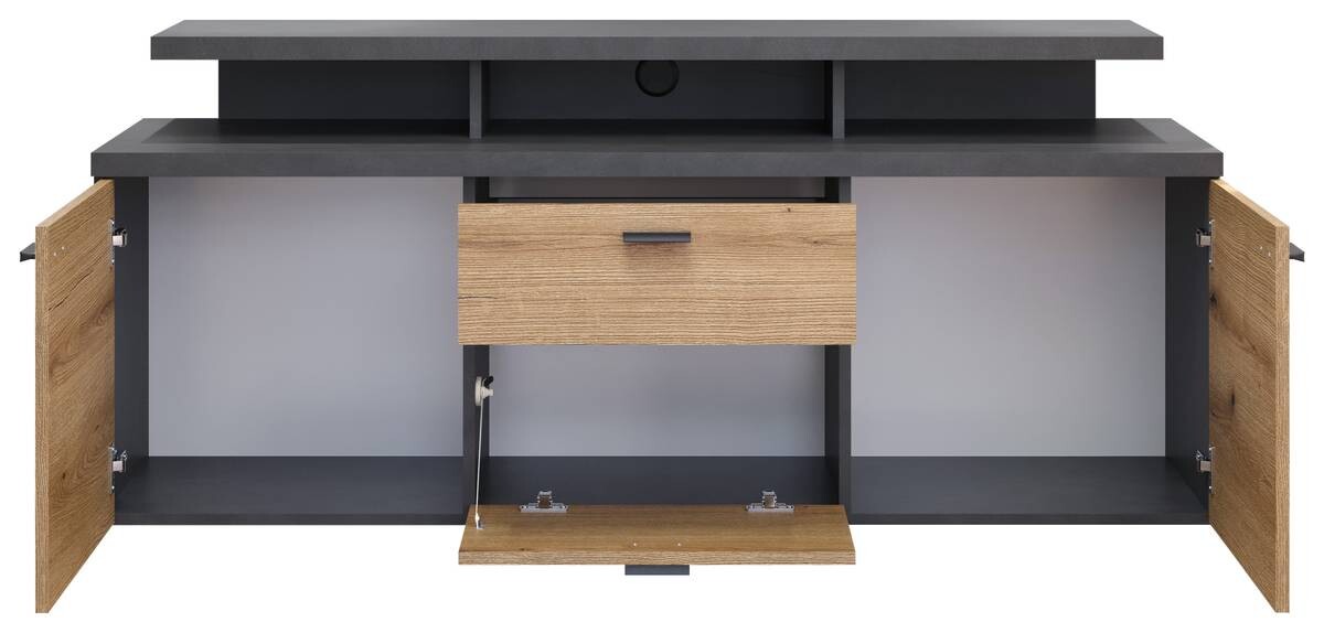 TV-Lowboard Mood Eiche Evoke Coast Nachbildung Matera Nachbildung B/H/T: ca. 151x66x47 cm