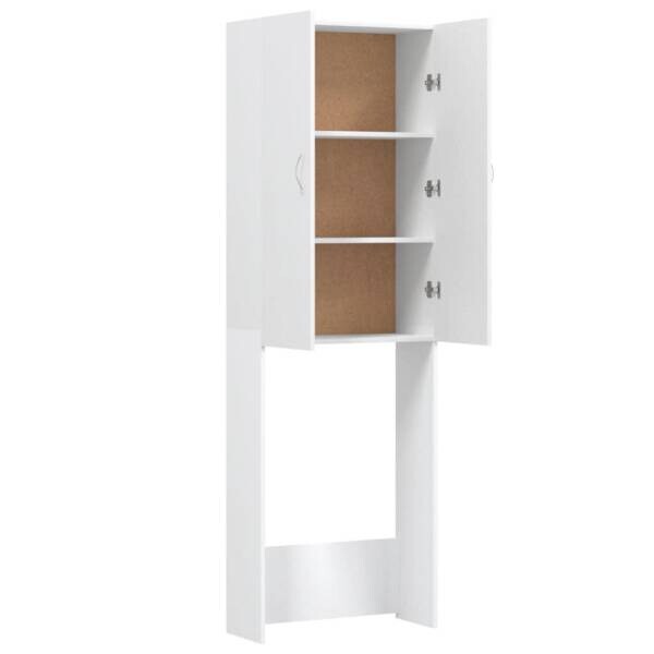 vidaXL Waschmaschinenschrank weiß B/H/T: ca. 64x190x25,5 cm