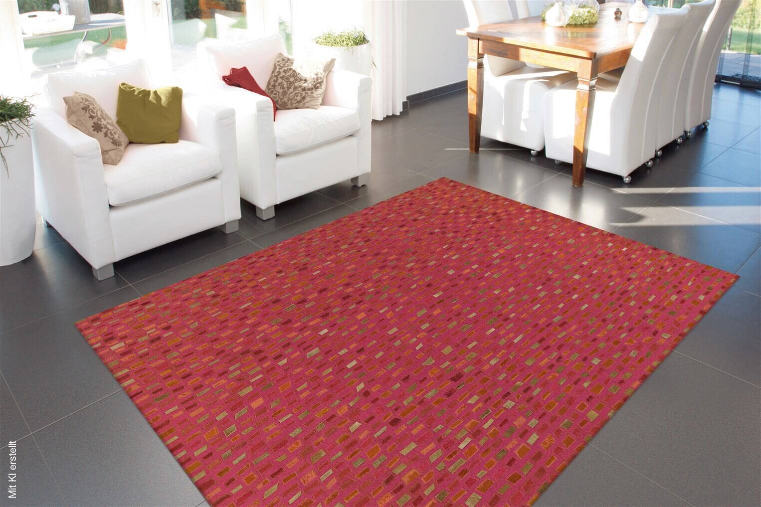 Arte Espina Kurzflorteppich Wild 8022 rot B/L: ca. 140x200 cm