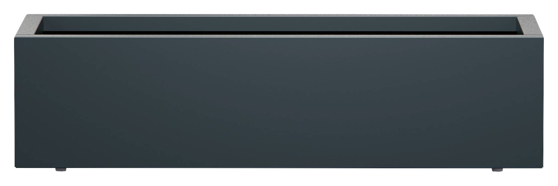 Herstera Garden Pflanzkübel Cube anthrazit Metall B/H/L: ca. 100x25x40 cm