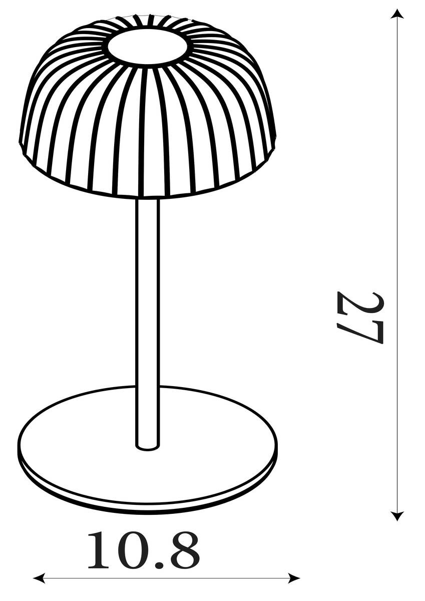 LED-Tischleuchte weiß schwarz B/H/L: ca. 10,8x27x10,8 cm