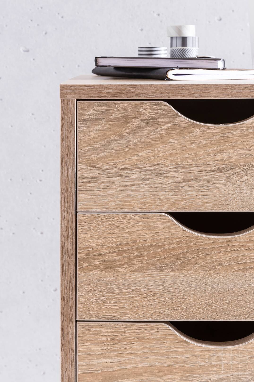 Rollcontainer braun Spanplatte B/H/T: ca. 33x64x38 cm