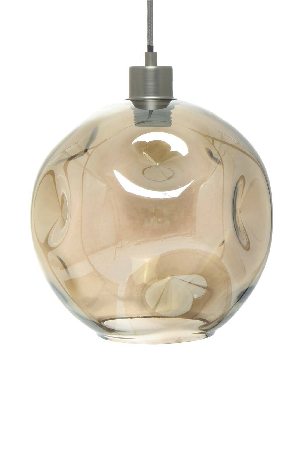 Kayoom Pendelleuchte klar grau Glas B/H/L: ca. 26x32x26 cm E27 1 Brennstellen