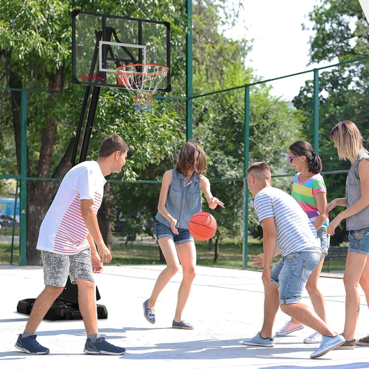 SPORTNOW Basketballkorb schwarz B/H/L: ca. 70,5x111x350 cm