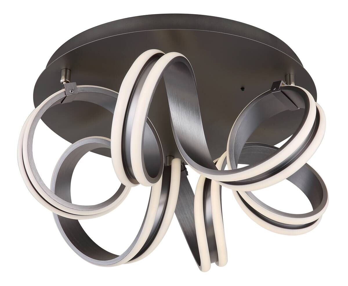 GLOBO Deckenleuchte dunkelgrau Opal Metall Aluminium H/D: ca. 25x54 cm 1 Brennstellen