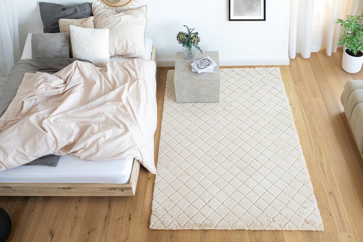 Padiro Hochflorteppich Imala 125 creme B/H/L: ca. 160x3x230 cm