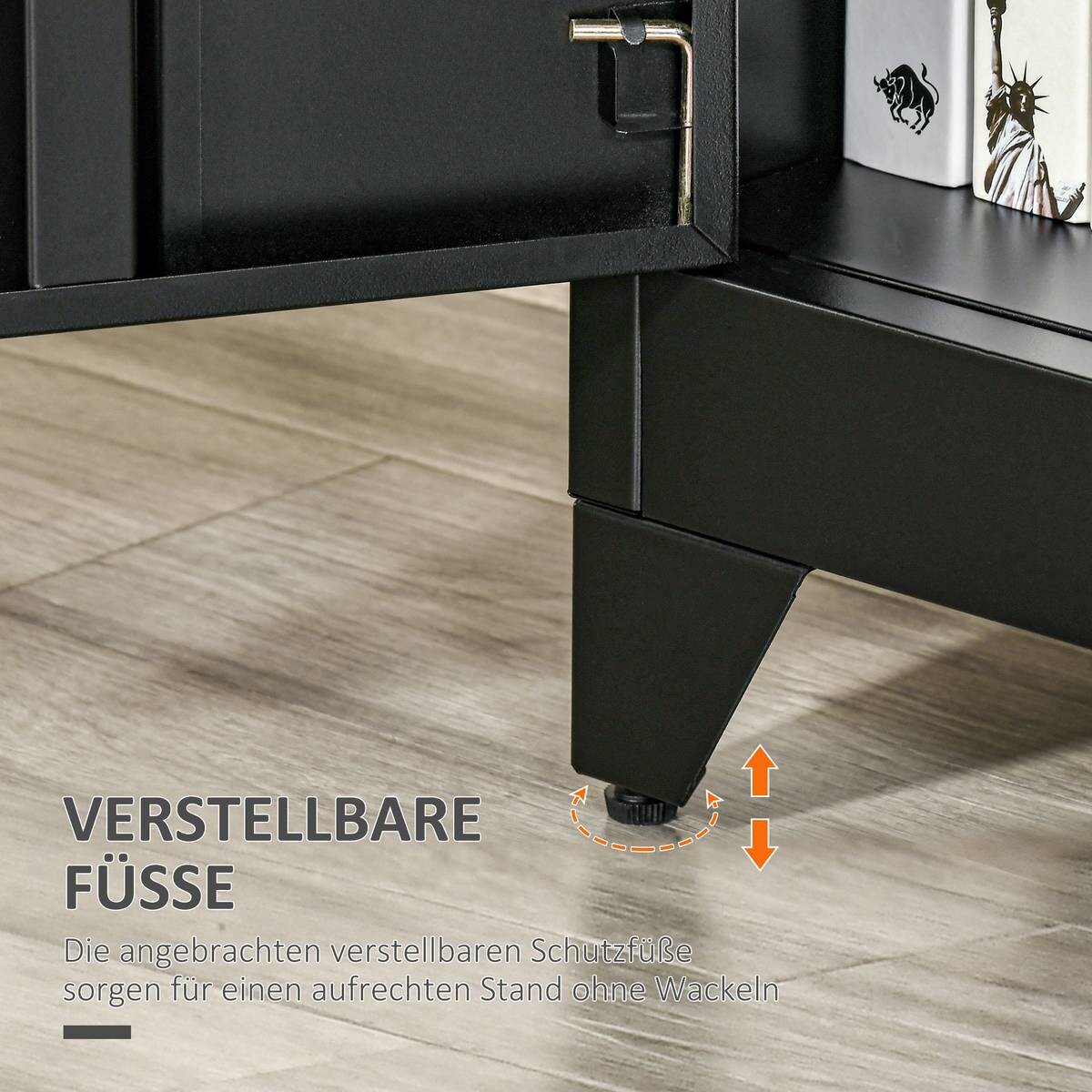 Sideboard 838-148BK schwarz B/H/T: ca. 75x110x33 cm