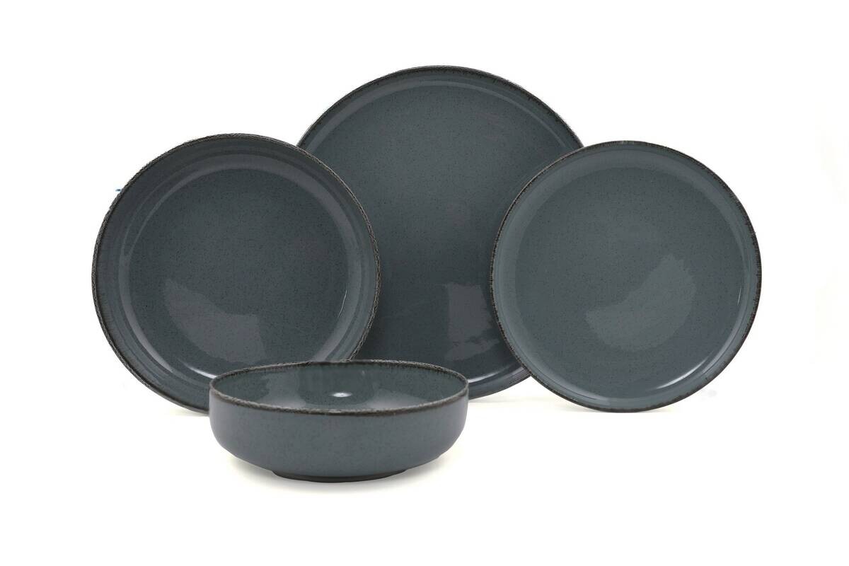 HermiaConcept Tafelservice Chamomile türkis Porzellan 16 tlg.