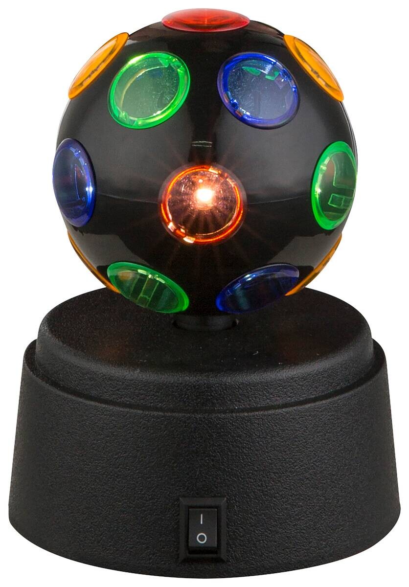 GLOBO Tischleuchte DISCO 28017 schwarz multicolor Kunststoff H/D: ca. 12x9 cm