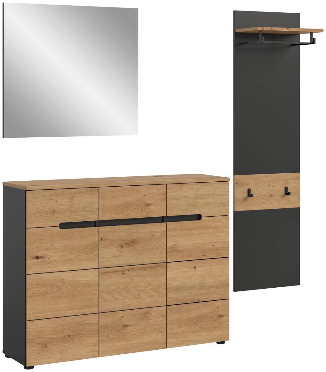 Garderobe Canu basaltgrau Nachbildung Artisan Nachbildung B/H/T: ca. 180x190x37 cm