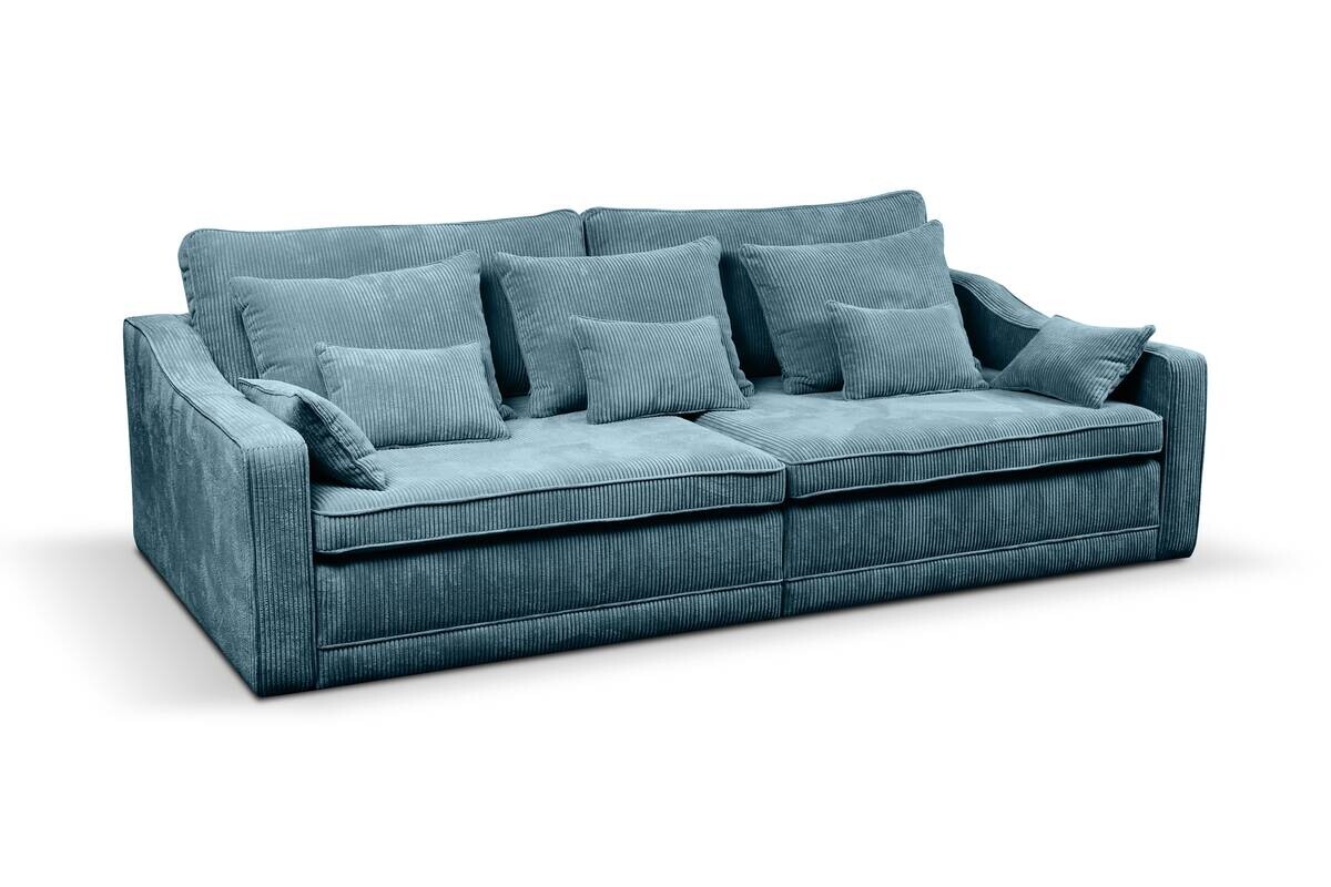 Big Sofa Evora türkis Microfaser B/H/T: ca. 276x71x137 cm