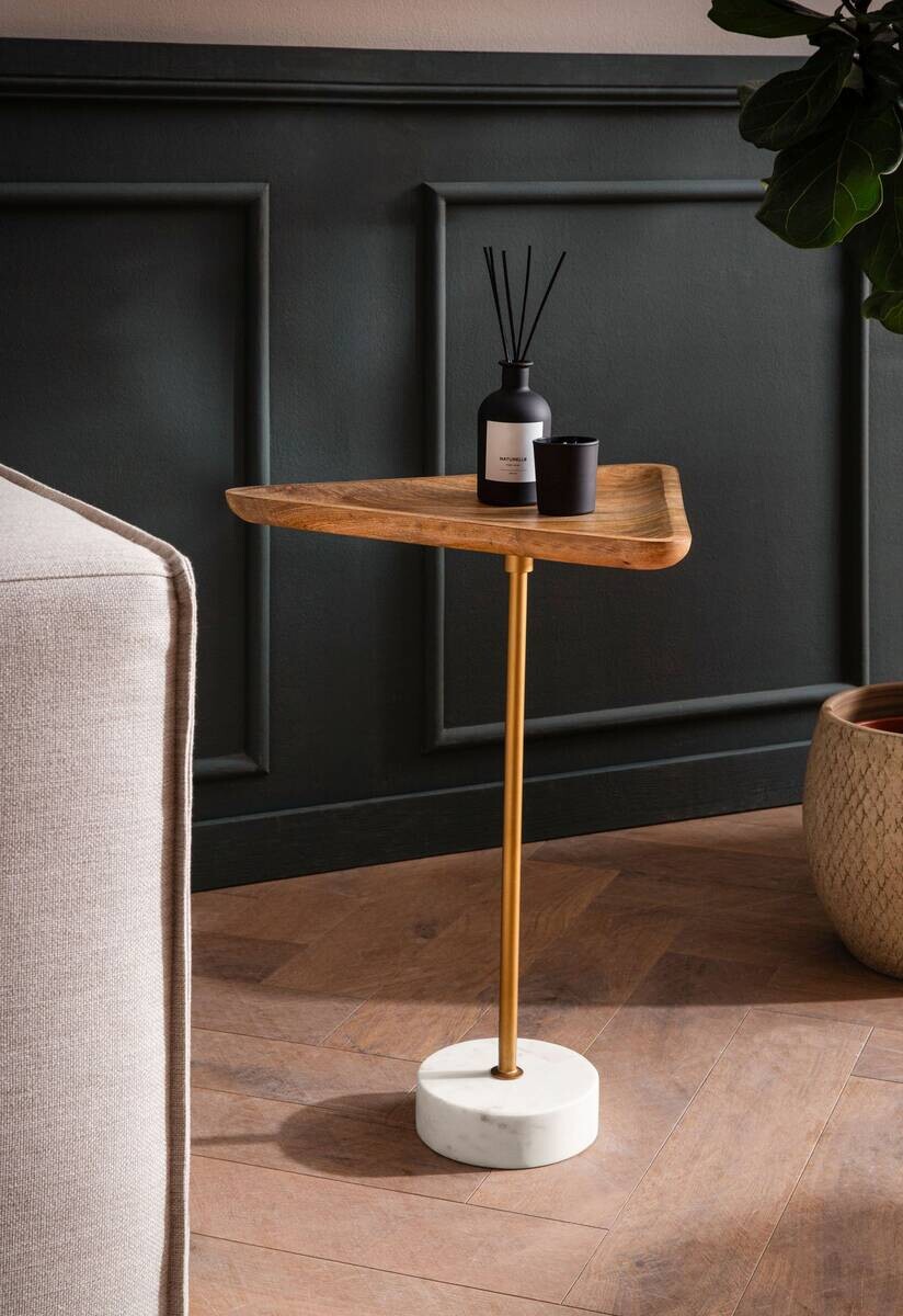 Beistelltisch Mango Marmor B/H/T: ca. 45x55x40 cm