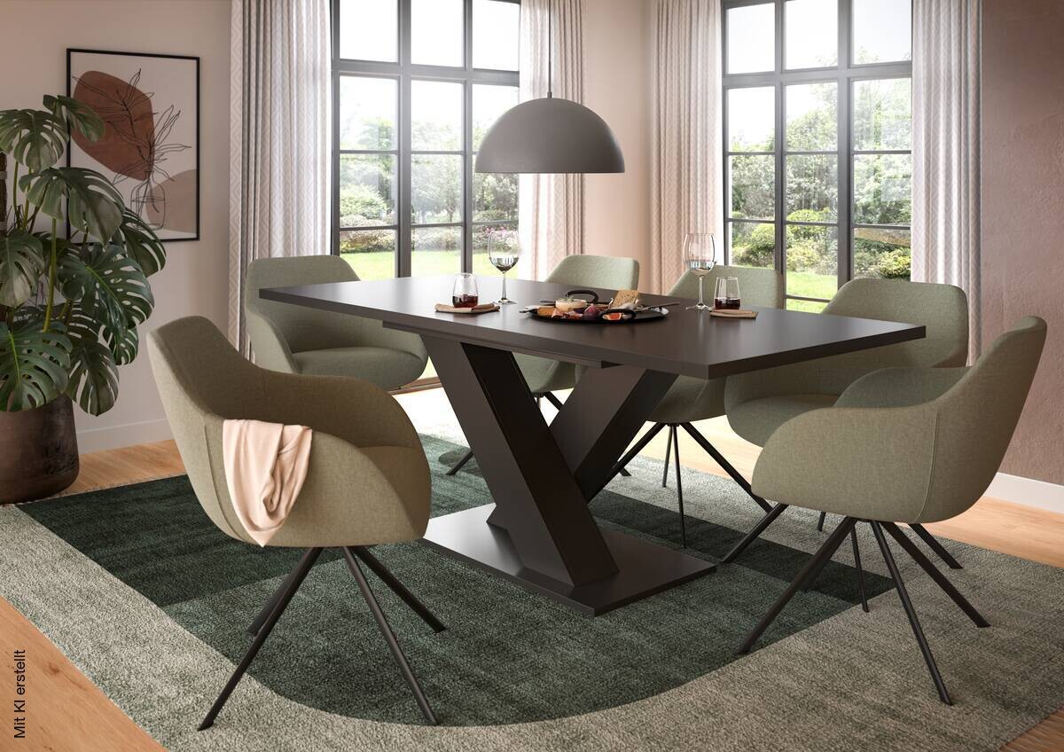Esstisch Motion grau B/H/T: ca. 150x76x80 cm
