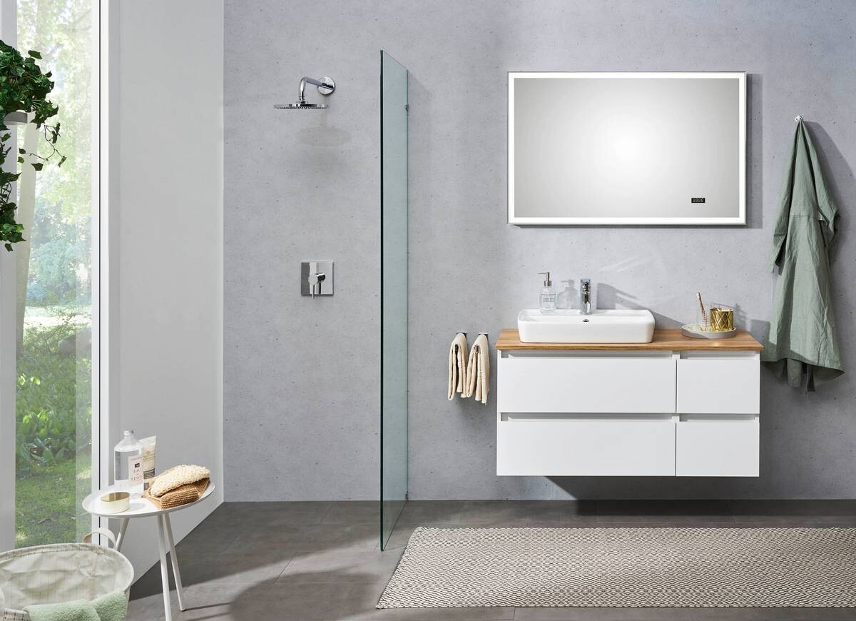 Badezimmer-Set Quickset 360 weiß glanz B/H/T: ca. 113x200x50 cm