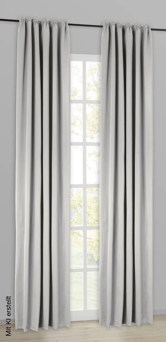 POCOline Verdunklungsvorhang Luna silber B/L: ca. 140x245 cm