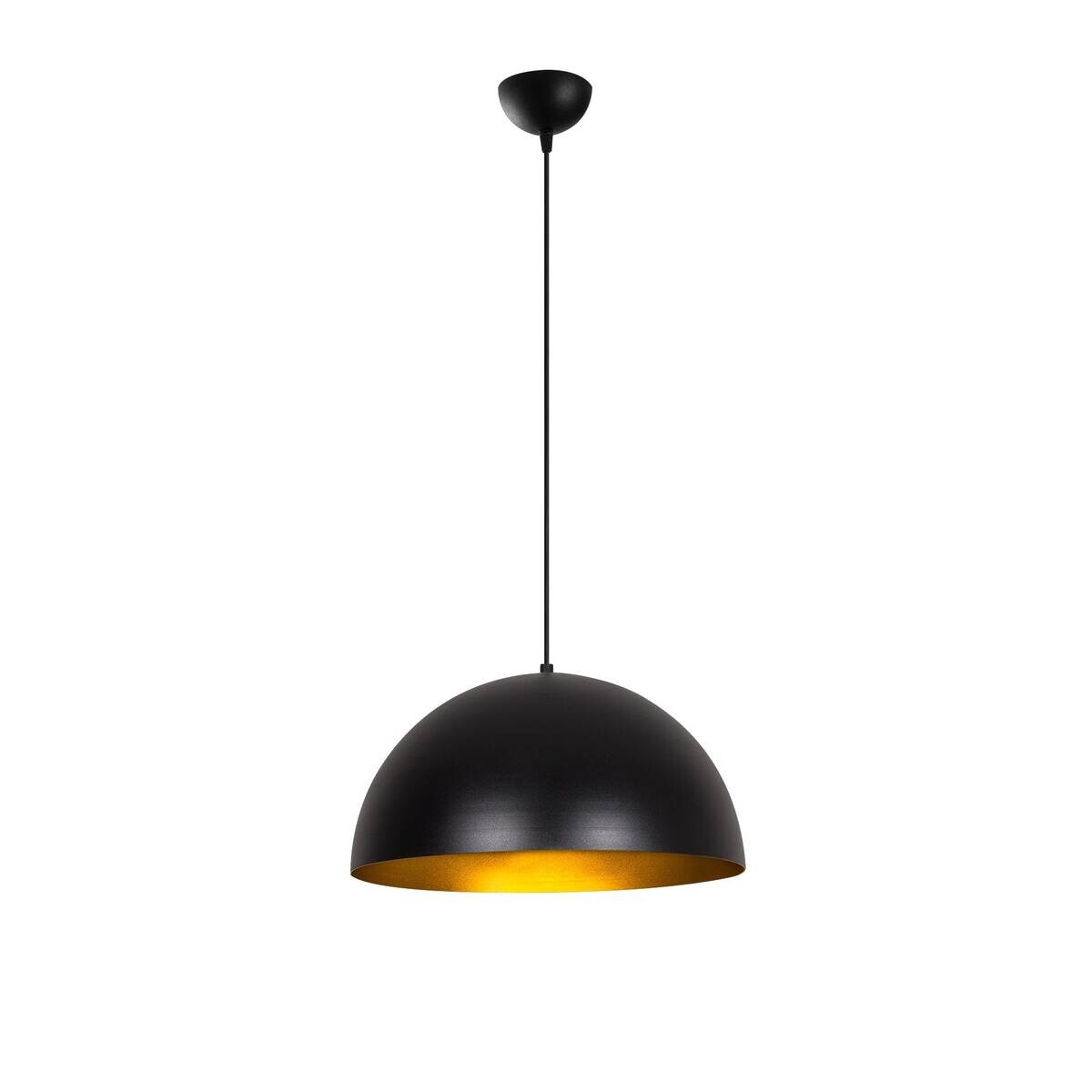 Opviq Pendelleuchte Sivani schwarz gold Eisen B/H/T/L/D: ca. 40x116x40x40x40 cm E27 1 Brennstellen