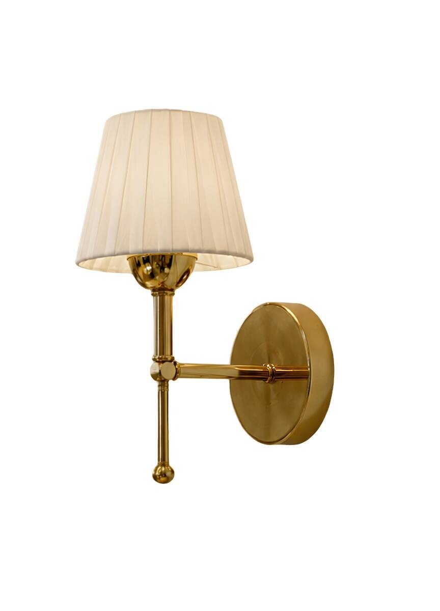 Wandleuchte creme Metall Stoff B/H/T/L: ca. 26x30x26x14 cm GU10 1 Brennstellen