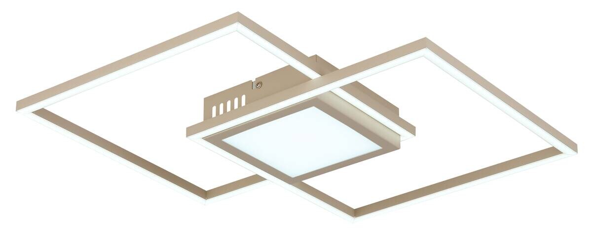 GLOBO LED-Deckenleuchte sand Metall Aluminium B/H/L: ca. 42,6x5x42,6 cm 1 Brennstellen