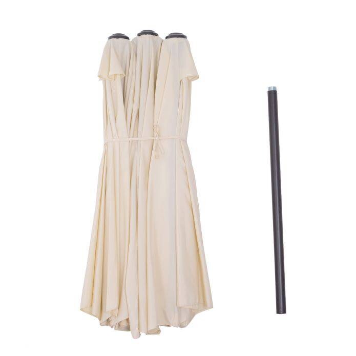 Outsunny Marktschirm creme Metall B/H/L: ca. 270x240x460 cm