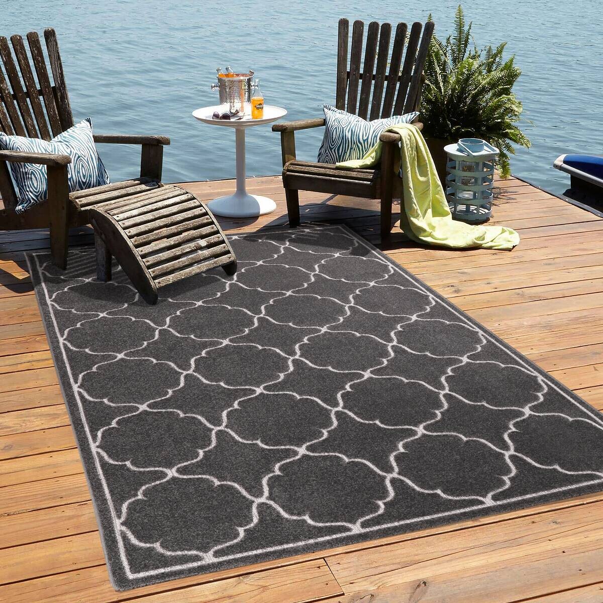 Sanat Outdoorteppich BERLIN grau B/L: ca. 60x110 cm