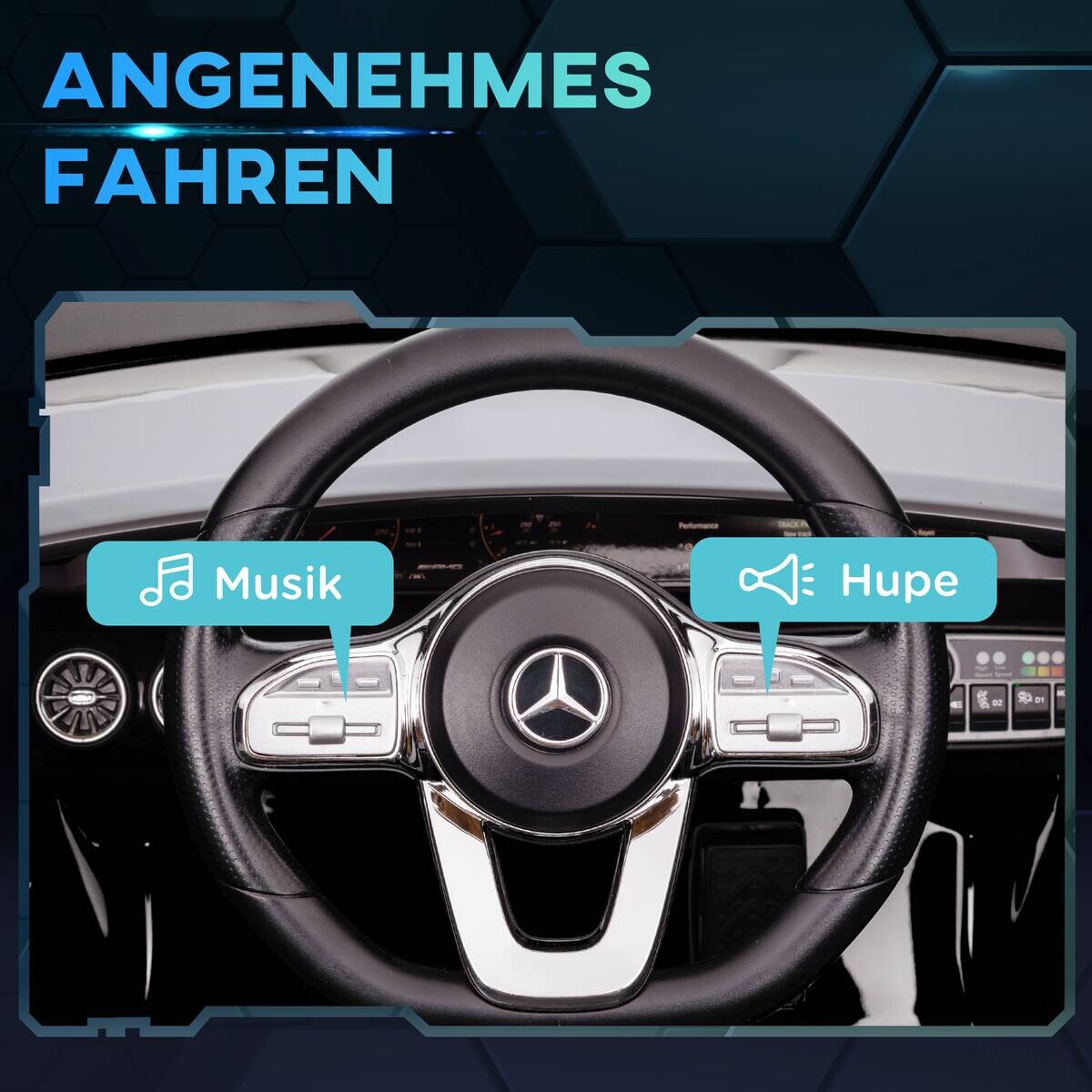 AIYAPLAY Kinder-Elektroauto schwarz B/H/L: ca. 61x45x110 cm