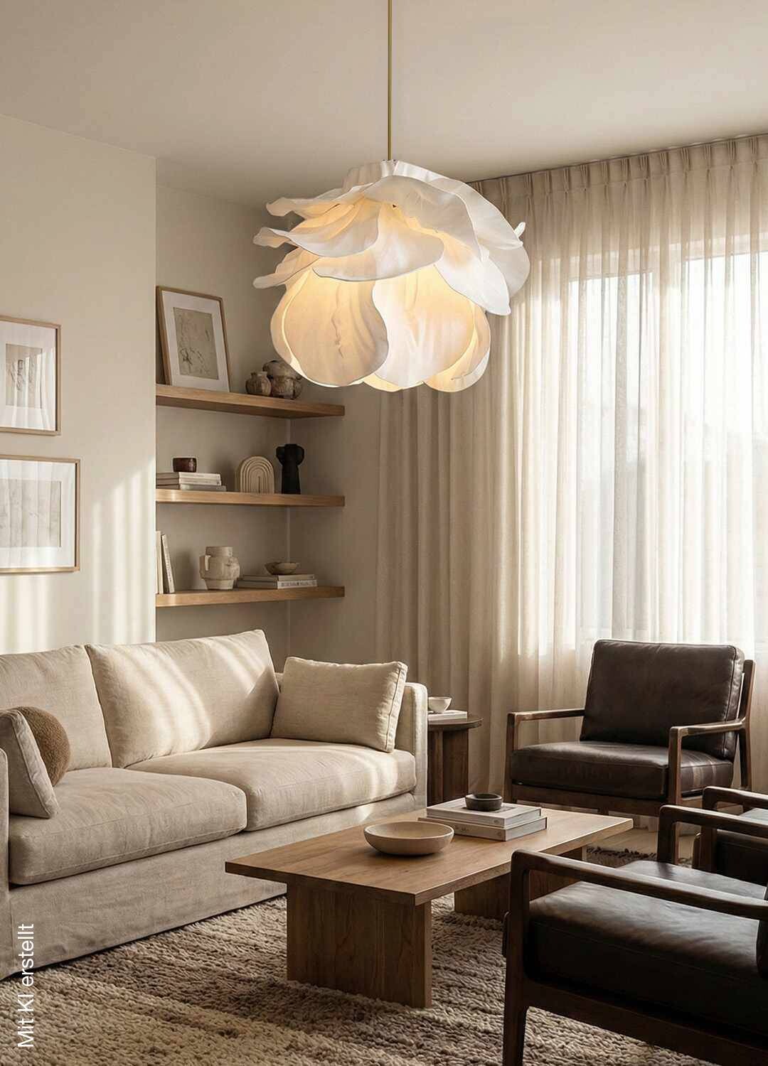 Opviq Pendelleuchte weiß Kunststoff B/H/T/L/D: ca. 48x110x48x48x48 cm E27 1 Brennstellen