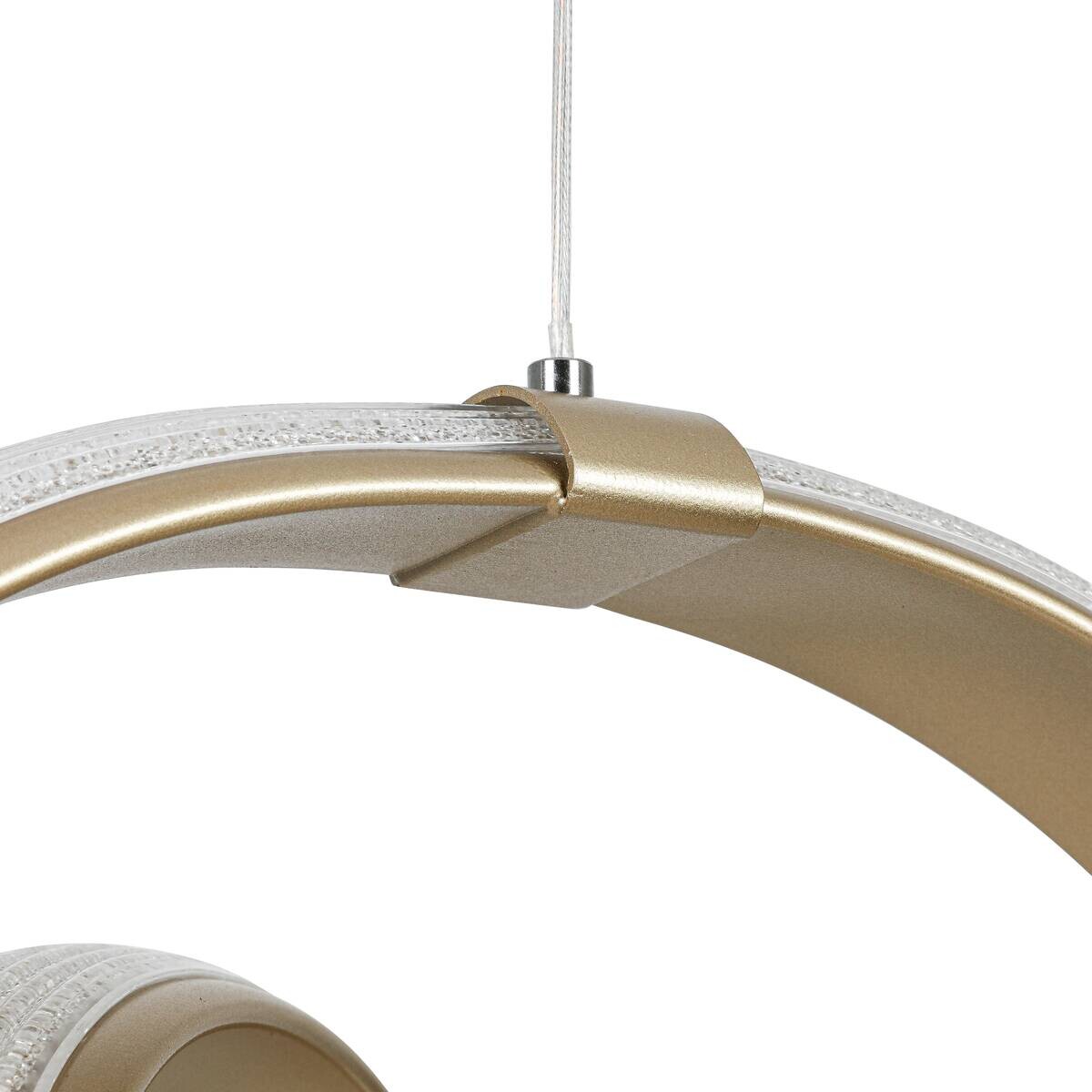 Nolo LED-Pendelleuchte Shine champagner B/H/L: ca. 35x120x35 cm