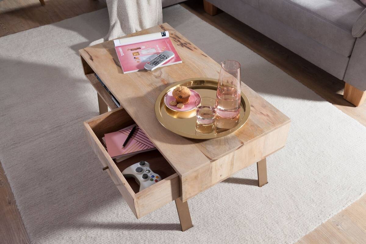 Wohnling Couchtisch braun B/H/T: ca. 95x42x50 cm