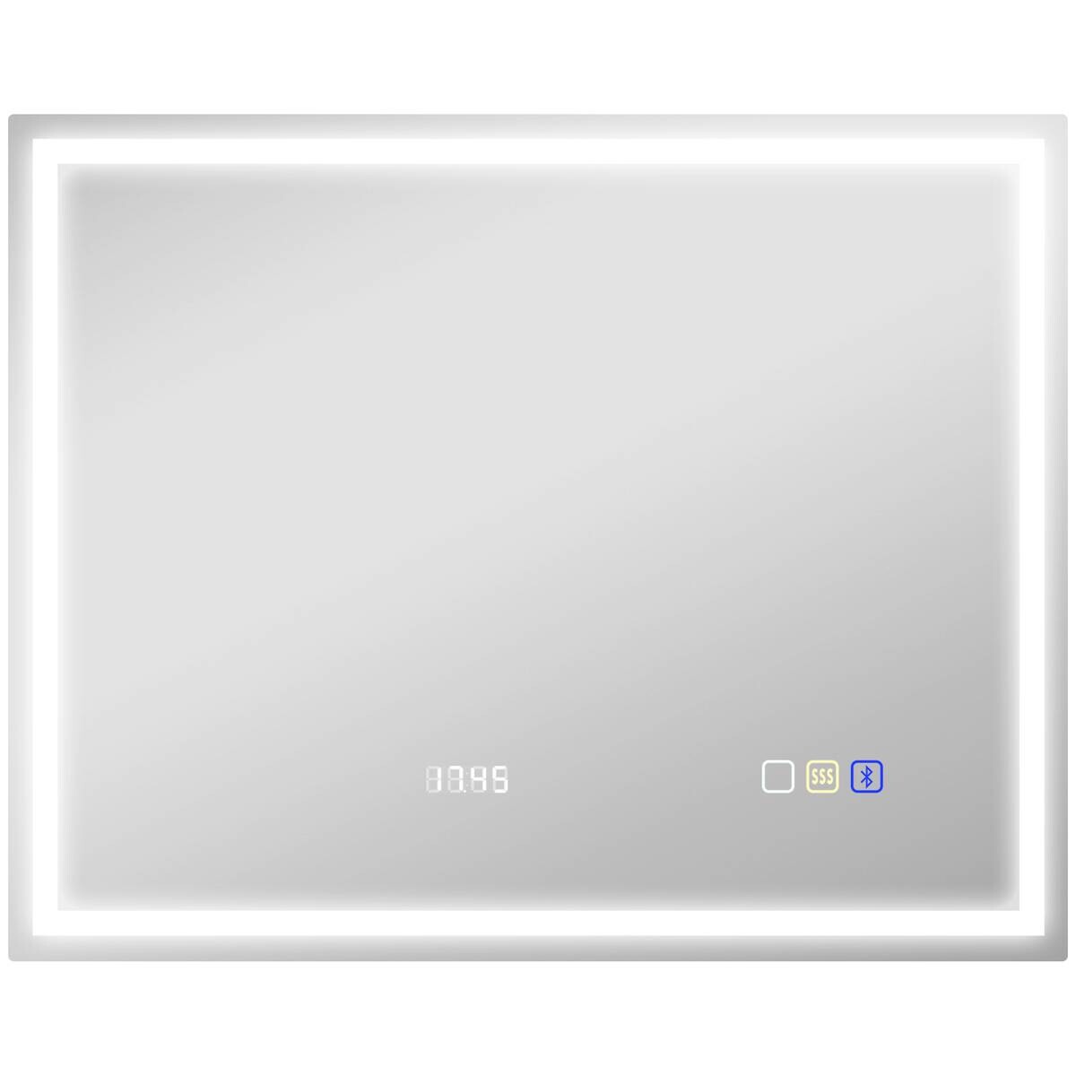 HOMCOM LED-Bad-Spiegel silber B/H/L: ca. 80x3,5x100 cm