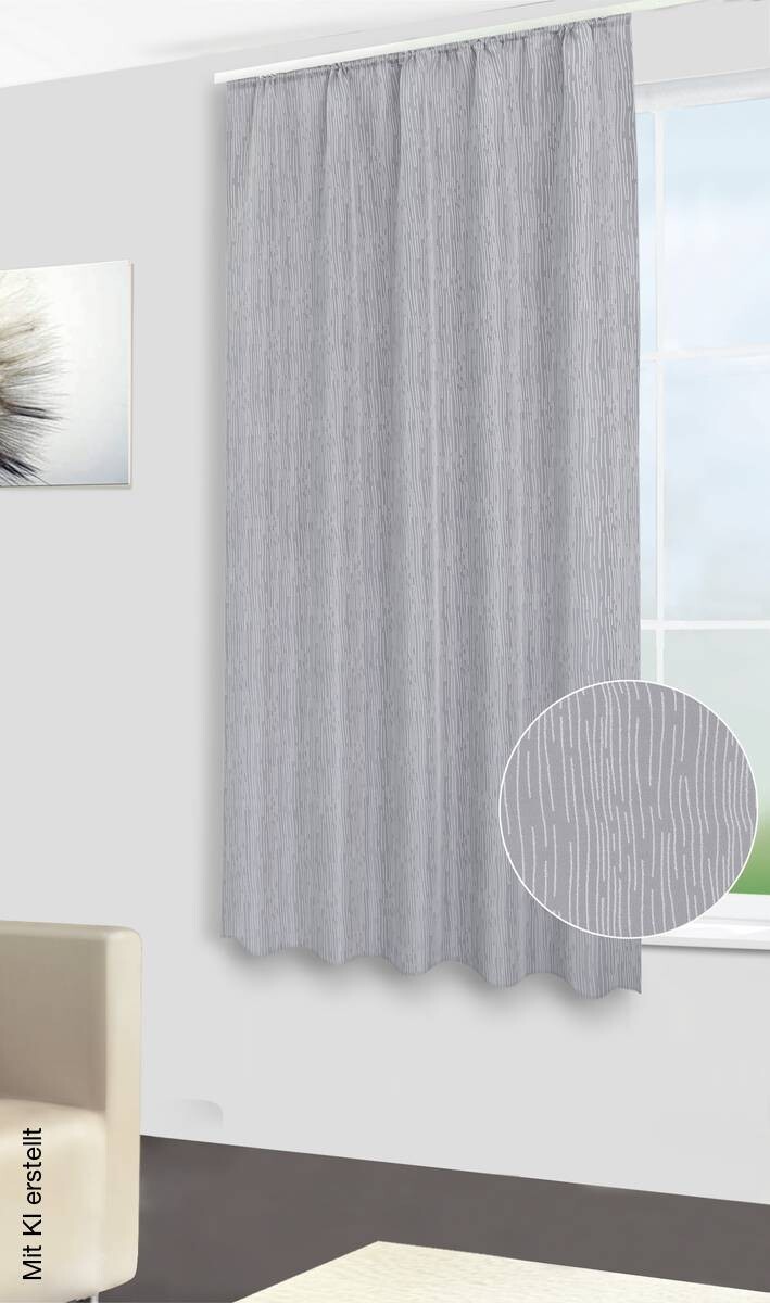 silver edition Dekovorhang Tessin silber B/L: ca. 140x175 cm