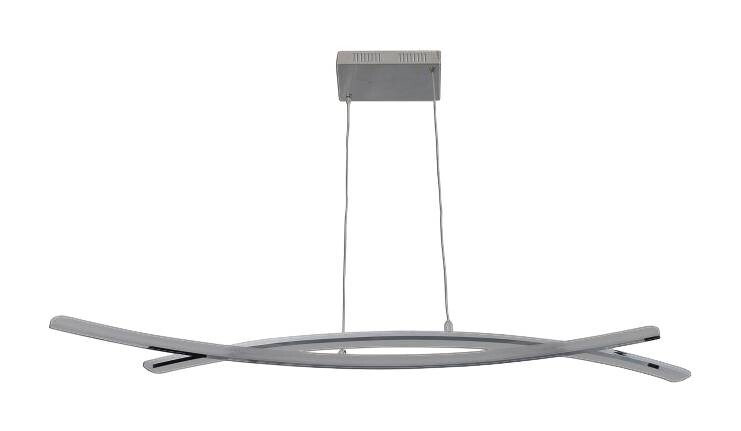 Näve Leuchten LED Pendelleuchte NV7063442 silber Metall B/H/L: ca. 72x120x32 cm 1 Brennstellen