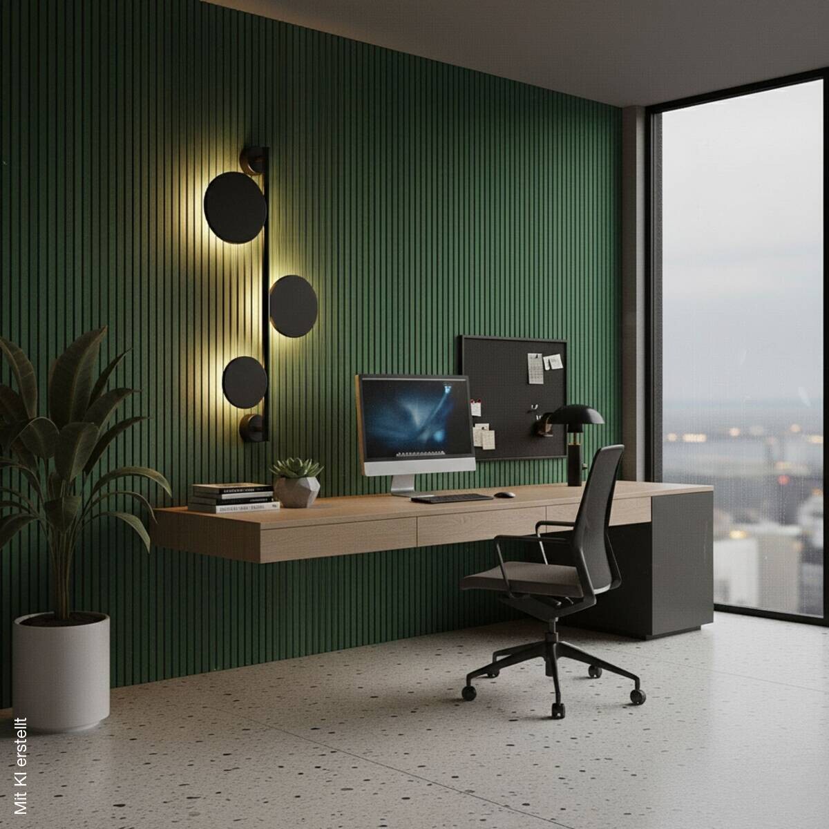Opviq LED-Wandleuchte schwarz B/H/T: ca. 80x14x34 cm 3 Brennstellen