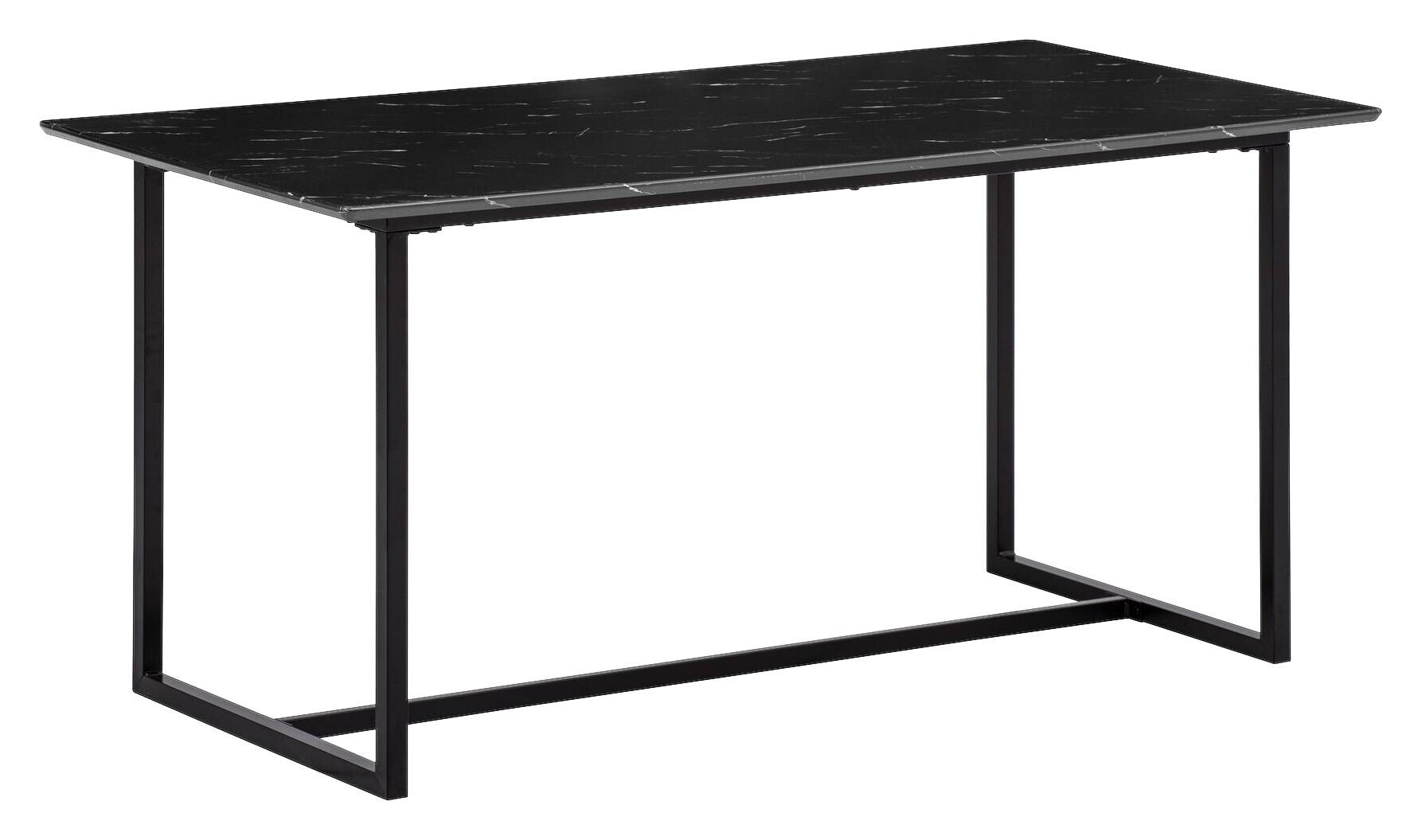 Esstisch Marmoroptik Optik schwarz B/H/T: ca. 180x76x90 cm