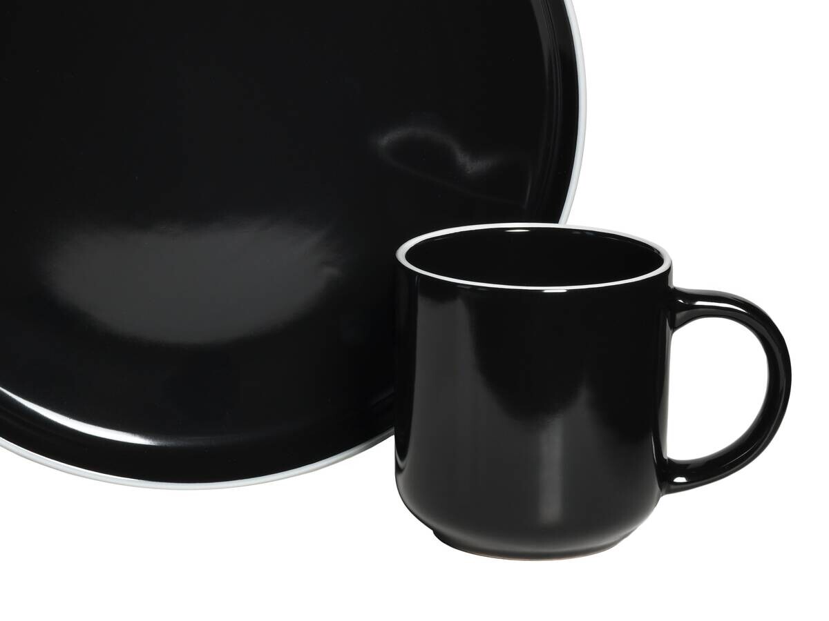 CreaTable Kombiservice Nordic Gourmet schwarz Steinzeug 30 tlg.