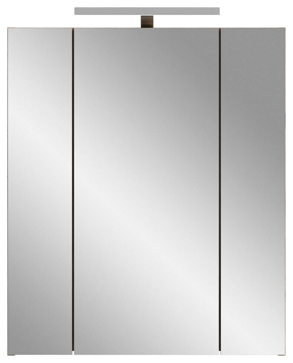 Spiegelschrank Ice Nox Oak Nachbildung schwarz matt B/H/T: ca. 60x70x18 cm