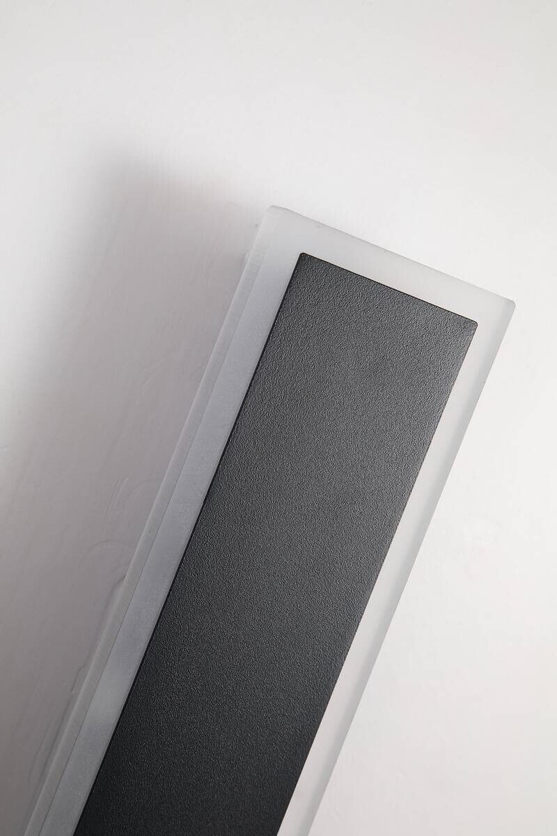 LED-Außenwandleuchte sand schwarz B/H/T: ca. 8x30x5 cm