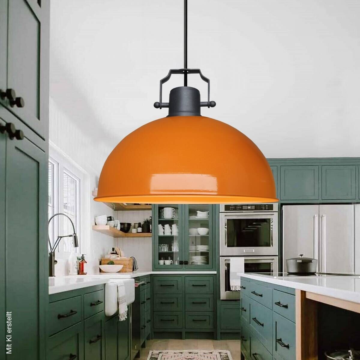 Opviq Pendelleuchte orange B/H/T: ca. 23x80x23 cm E27 1 Brennstellen