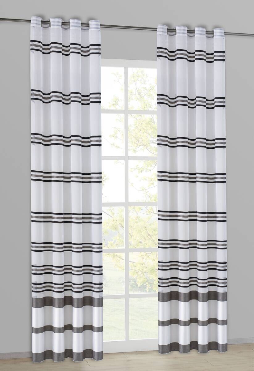 POCOline Ösenvorhang Chicago schwarz B/L: ca. 150x245 cm