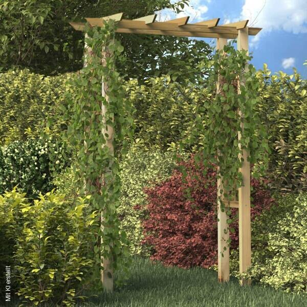 Gartenbogen braun B/H/T/L: ca. 60x204x60x150 cm
