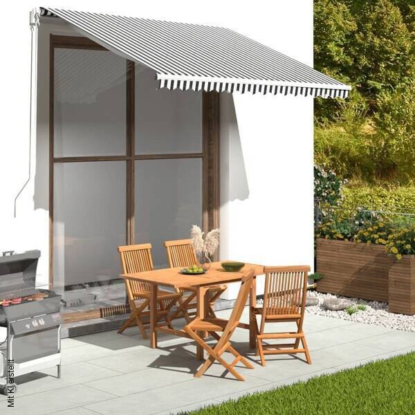 vidaXL Markisenstoff anthrazit 100% Polyester B/L: ca. 245x280 cm