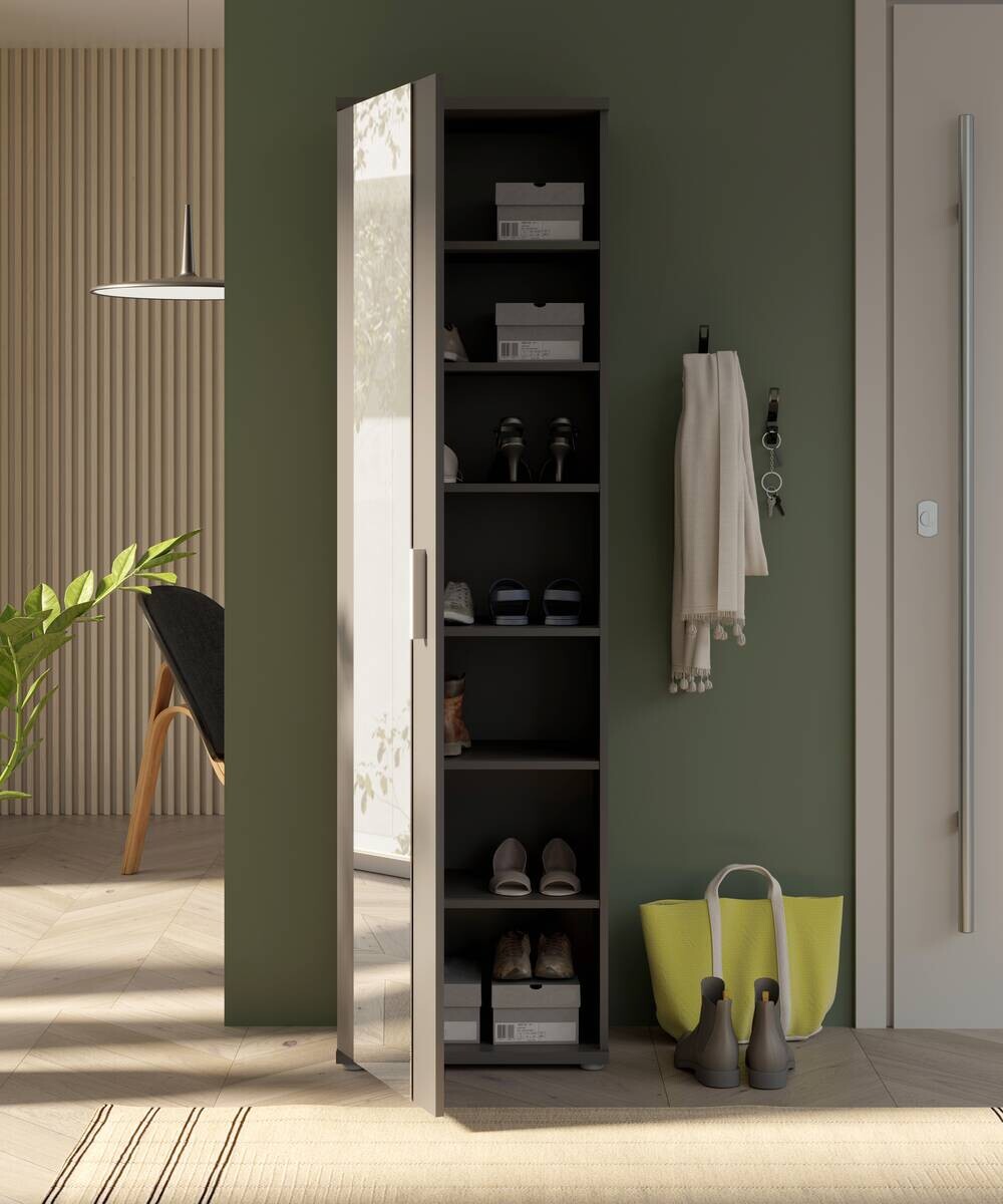 Mehrzweckschrank anthrazit B/H/T: ca. 50x179x35 cm