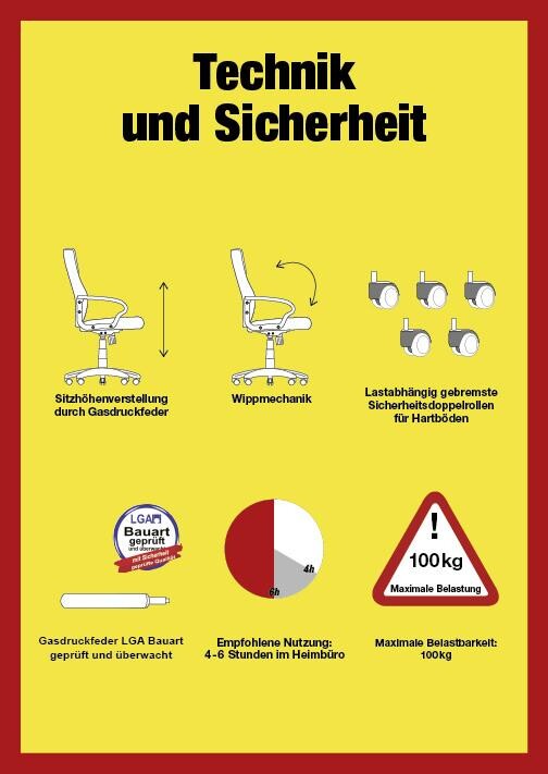 Drehstuhl Jolina grau
