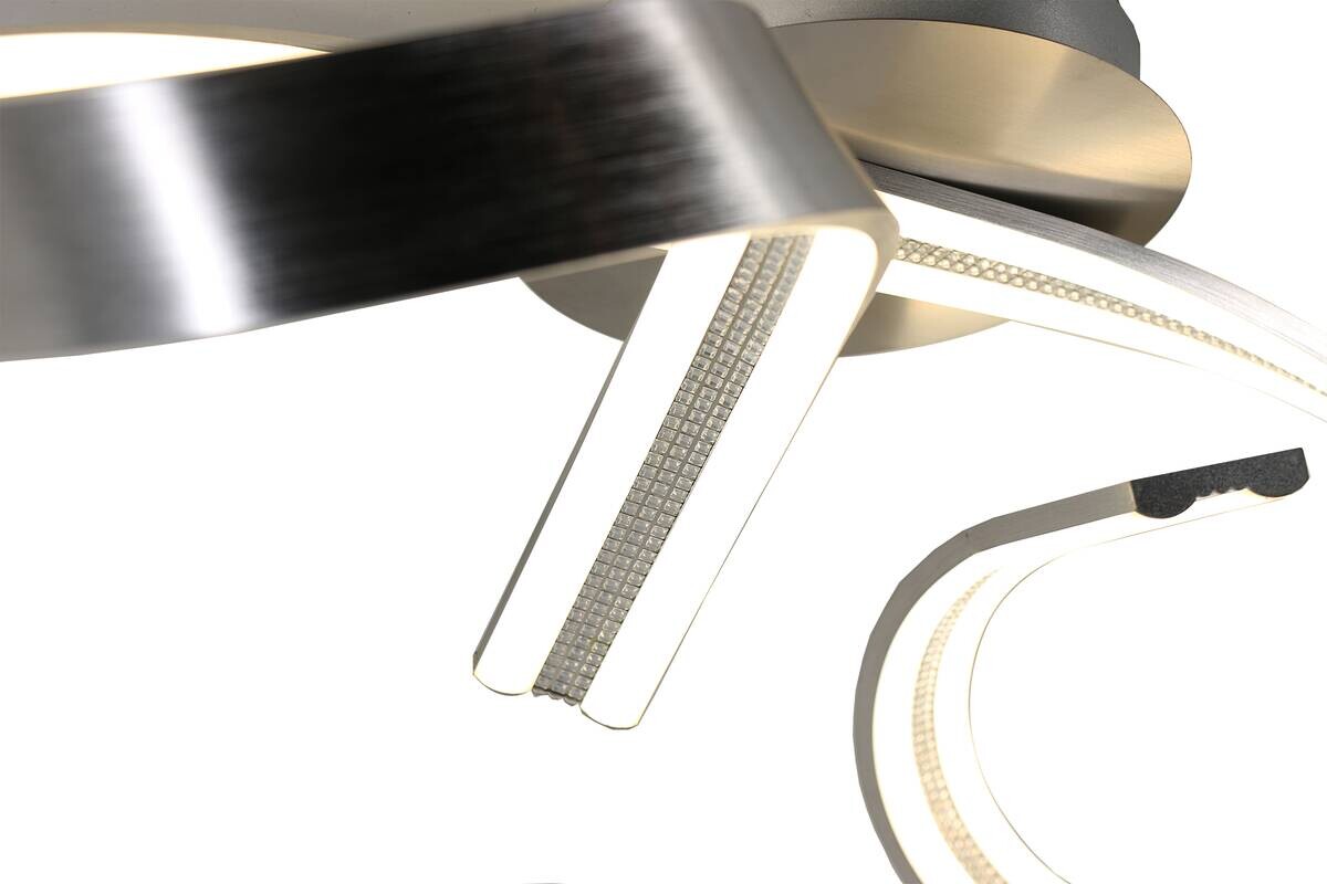 POCOline LED-Deckenleuchte Boucle nickel Metall Acryl B/H/L: ca. 25x23x75 cm
