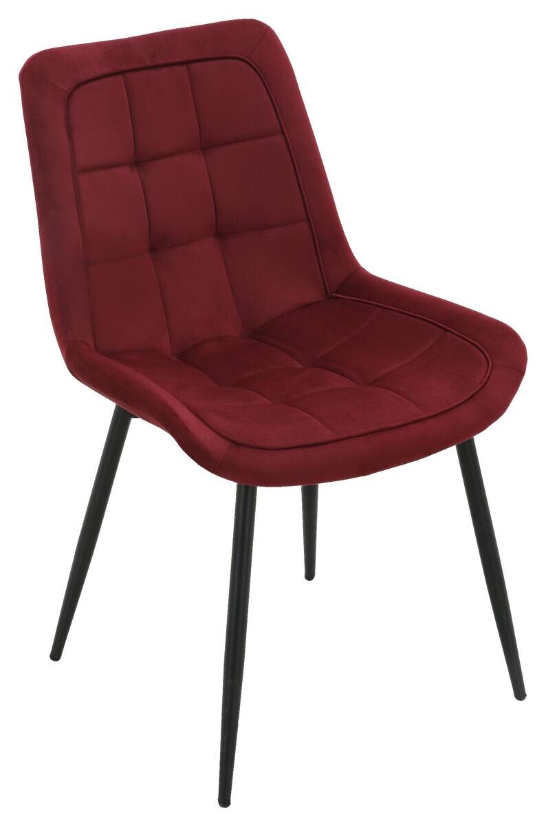 Stuhl KIRA bordeaux Samtoptik B/H/T: ca. 59,5x82,5x49 cm