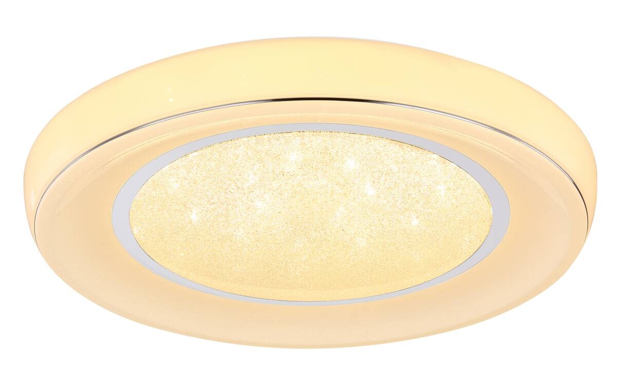 GLOBO Deckenleuchte 483110-30 weiß Opal Metall Kunststoff Chrom H/D: ca. 9x66 cm