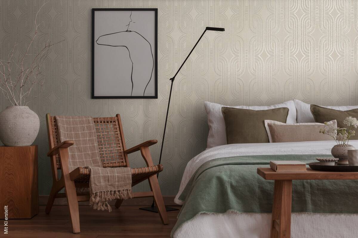 A.S.Creation Vliestapete grau beige B/H/D: ca. 53x1005x9,5 cm